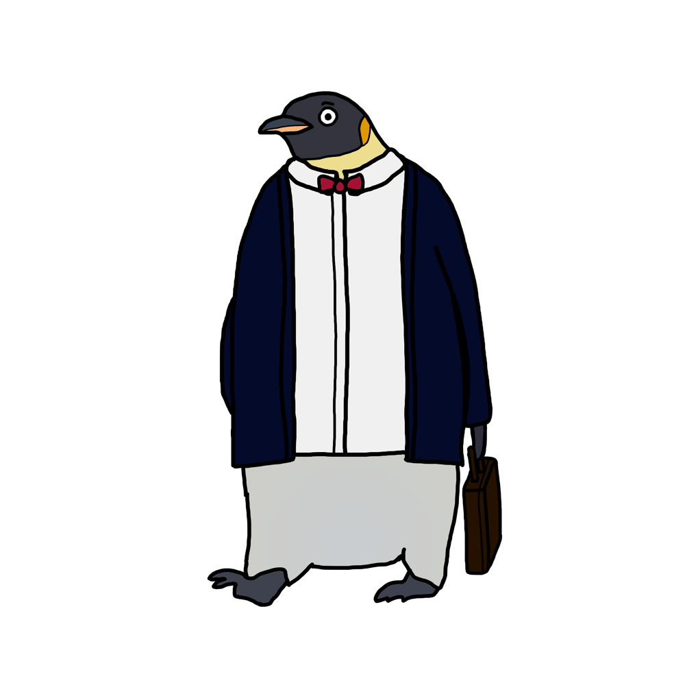 Cartoon penguin representing the brain’s Central Executive Network.