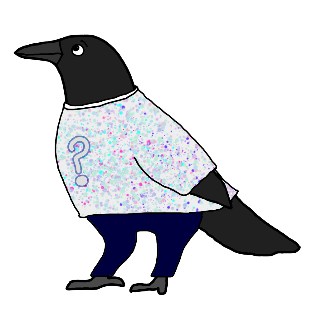 Dreamer Crow illustration symbolizing the Default Mode Network, influential in the brain’s internal decision-making processes.