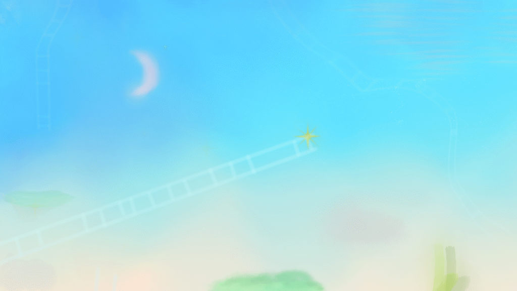 dreamy illustrated landscape to depict the dreaminess of the default mode network